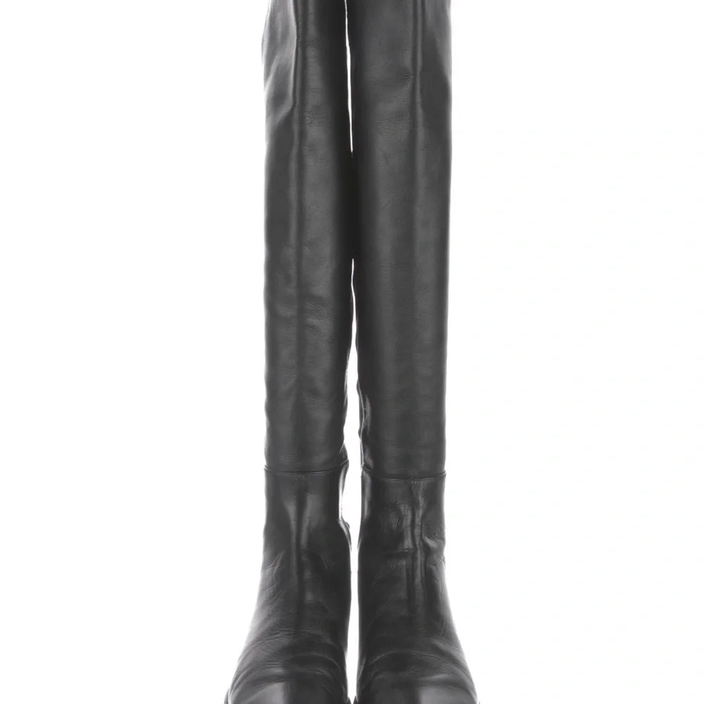 7.5 Stuart Weitzman Leather Knee-High Riding Boots - Picture 2 of 7